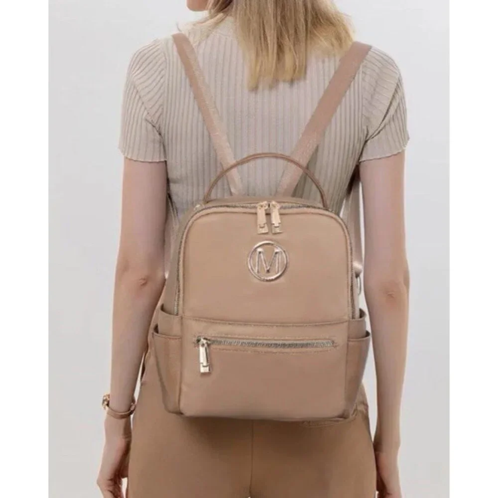 M MARCO MKP Collection Mini Backpack Purse for Ladies XL-M-8110-BG Beige NEW